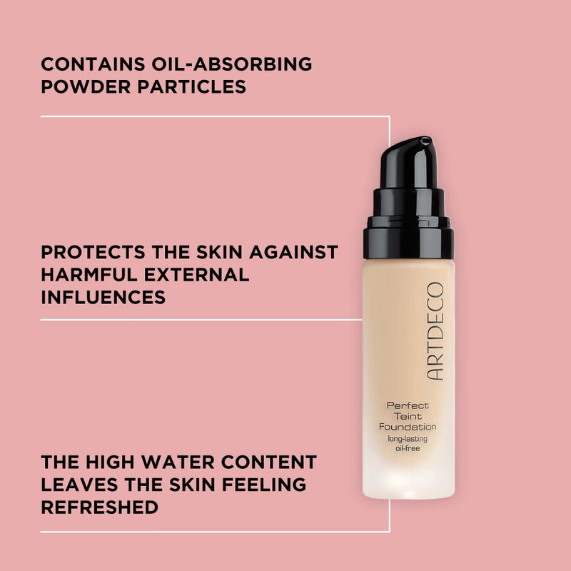 ARTDECO Perfect Teint Foundation - Olive Beige NÂ°56 - Lightweight Liquid Formula - Medium to Full Coverage - Without Mask-Like Effect - Conceals Imperfections - Vegan Makeup - Hyaluron - 0.67 Fl Oz - Image 2